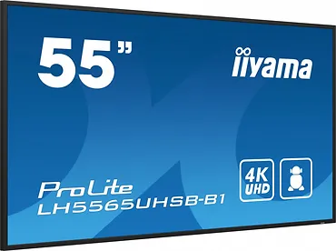 IIYAMA Monitor 55 cali LH5565UHSB-B1, 24/7, IPS, ANDROID 11, 4K, 800cd, iiSignage2, SDM, 2x HDMI, DP, 2x USB,2x 10W, RJ45, WiFi, 4/32GB, PION/POZIOM, 400x400(vesa)