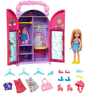 Mattel Zestaw z lalką Barbie Chelsea + 15 akcesoriów