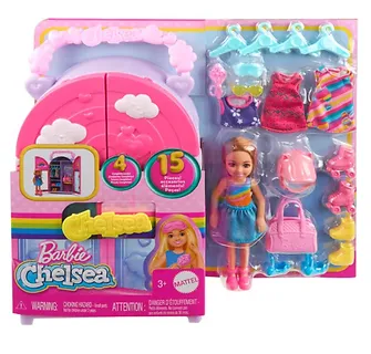 Mattel Zestaw z lalką Barbie Chelsea + 15 akcesoriów