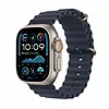 Apple Watch Ultra 2 GPS + Cellular, koperta 49 mm z tytanu w kolorze naturalnym z paskiem Ocean w kolorze granatu