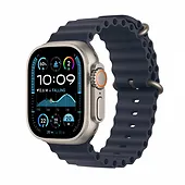 Apple Watch Ultra 2 GPS + Cellular, koperta 49 mm z tytanu w kolorze naturalnym z paskiem Ocean w kolorze granatu