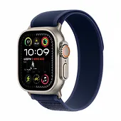 Apple Watch Ultra 2 GPS + Cellular, koperta 49 mm z tytanu w kolorze naturalnym z opaską Trial S/M w kolorze niebieskim