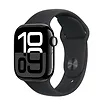 Apple Watch Series 10 GPS, koperta 42 mm z aluminium w kolorze onyksu z paskiem sportowym w kolorze czarnym - rozmiar M/L