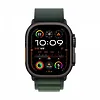 Apple Watch Ultra 2 GPS + Cellular, koperta 49 mm z tytanu w kolorze czarnym z opaską Alpine S w kolorze ciemnozielonym