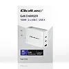 Qoltec Ładowarka sieciowa 100W GaN | 5-20V | 1.5-3A | 2xUSB-C PD | 1xUSBQC 3.0 | Biała