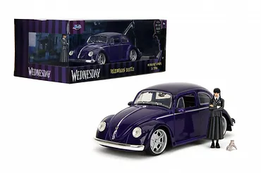 JADA TOYS Pojazd z figurką Wednesday Volkswagen Beetle 1:24