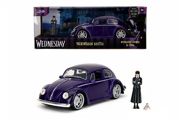 JADA TOYS Pojazd z figurką Wednesday Volkswagen Beetle 1:24