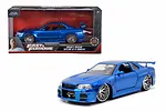 JADA TOYS Pojazd Fast & Furious 2002 Nissan Sky line blue 1:24