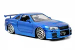 JADA TOYS Pojazd Fast & Furious 2002 Nissan Sky line blue 1:24