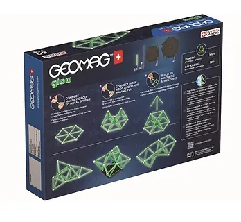 Geomag Klocki magnetyczne Glow Recycled 60 elementów