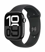 Apple Watch Series 10 GPS + Cellular, koperta 46 mm z aluminium w kolorze onyksu z paskiem sportowym w kolorze czarnym - rozmiar S/M