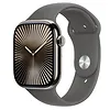 Apple Watch Series 10 GPS + Cellular, koperta 46 mm z tytanu w kolorze naturalnym z paskiem sportowy w kolorze górskiej szarości - rozmiar M/L