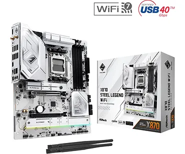 ASRock Płyta główna X870 STEEL LEGEND WIFI AM5 4DDR5 M.2 ATX