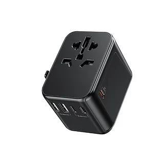 WEKOME Ładowarka / Adapter podróżny Pop Digital Series  EU / UK / US / AU + 3x USB-C & 2x USB-A 30W Czarny