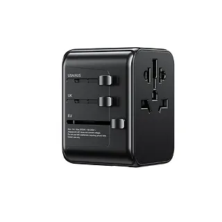 WEKOME Ładowarka / Adapter podróżny Pop Digital Series  EU / UK / US / AU + 3x USB-C & 2x USB-A 30W Czarny