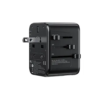 WEKOME Ładowarka / Adapter podróżny Pop Digital Series  EU / UK / US / AU + 3x USB-C & 2x USB-A 30W Czarny