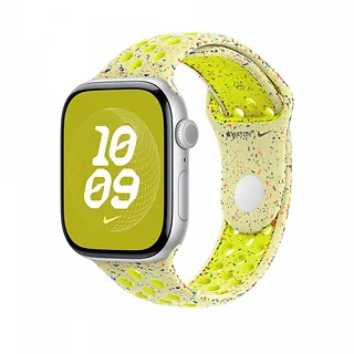 Apple Pasek sportowy Nike w kolorze promiennym zielonożółtym do koperty 46 mm - rozmiar S/M