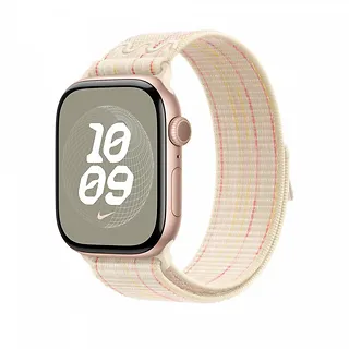 Apple Opaska sportowa Nike w kolorze księżycowej poświaty/różowym do koperty 46 mm