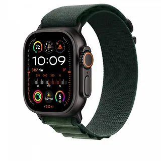 Apple Opaska Alpine w kolorze ciemnozielonym do koperty 49 mm - rozmiar L - elementy z tytanu w kolorze czarnym