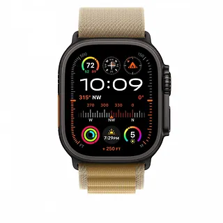 Apple Opaska Alpine w kolorze beżu do koperty 49 mm - rozmiar M - elementy z tytanu w kolorze czarnym