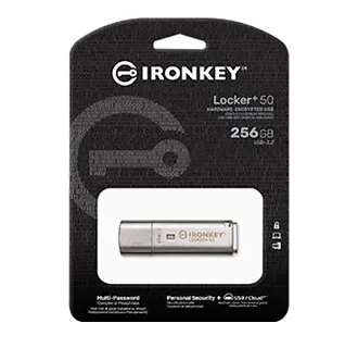 Kingston Pendrive 256GB IronKey Locker+50 AES Encrypted USBtoCloud