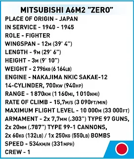 Cobi Klocki Klocki Mitsubishi A6M2 Zero