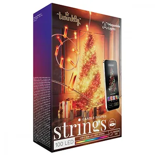 TWINKLY Inteligentne lampki dekoracyjne Strings USB-C (Candies) 100 LED RGB, świece, przezroczysty przewód, 6 m