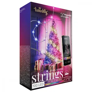 TWINKLY Inteligentne lampki dekoracyjne Strings USB-C (Candies) 100 LED RGB, perły, przezroczysty przewód, 6 m