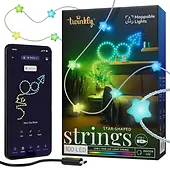 TWINKLY Inteligentne lampki dekoracyjne Strings USB-C (Candies) 100 LED RGB, gwiazdy, przezroczysty przewód, 6 m