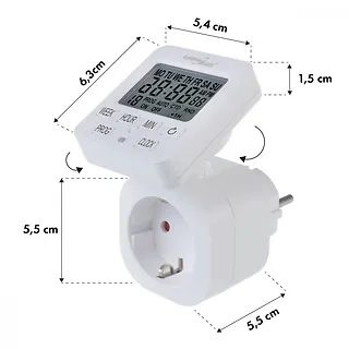 GreenBlue Timer cyfrowy GB605 E 16A IP20