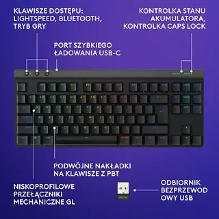 Klawiatura Logitech G515 TKL Czarny