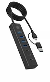 IcyBox Hub IB-HUB1737-C3 7-Port USB 3.2 Gen 1 Hub, 3x USB Type-C.,  4x USB Type-A