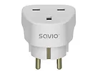 Adapter podróżny SAVIO AP-02  gniazdo UK – wtyk EU