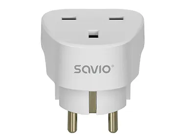 Adapter podróżny SAVIO AP-02  gniazdo UK – wtyk EU