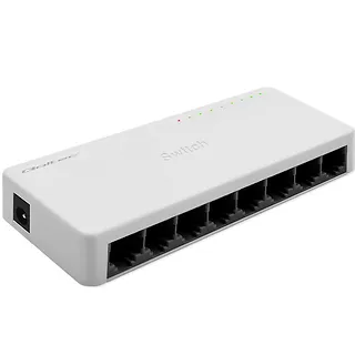 Qoltec SWITCH przełącznik sieciowy 8 x port RJ45 | 100Mbps | Fast       Ethernet | LAN