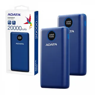 Adata Powerbank P20000QCD 20000mAh Niebieski QC/PD