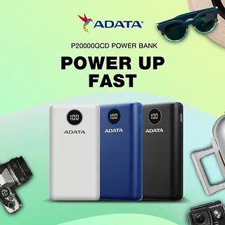 Adata Powerbank P20000QCD 20000mAh Biały QC/PD