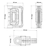 Maclean Lampa robocza LED COB warsztatowa składana MCE439 300LM 3 tryby świecenia, IP44. 6500K (zimna biała) wymiary: 199,4 x 141 x 58,6