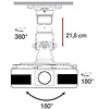 Techly Uchwyt sufitowy do projektora 22cm 10kg