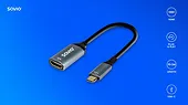 Savio Adapter USB-C (M) - HDMI (F), 4K, 60Hz, aluminium, AK-78