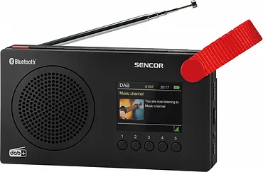 Sencor Radio cyfrowe z akumulatorem SRD 7757B wyświetlacz LCD, BL 5.0