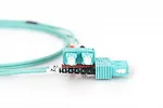 Digitus Patch cord światłowodowy FO SC-SC MM 50/125 OM3 duplex LSOH 3m, Turkusowy