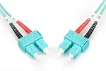 Digitus Patch cord światłowodowy FO SC-SC MM 50/125 OM3 duplex LSOH 3m, Turkusowy