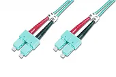 Digitus Patch cord światłowodowy FO SC-SC MM 50/125 OM3 duplex LSOH 3m, Turkusowy