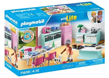 Playmobil Zestaw figurek My Life 71608 Kuchnia z jadalnią