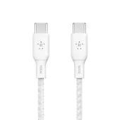 Belkin Kabel w oplocie USB-C do USB-C 100W 2m biały