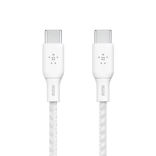 Belkin Kabel w oplocie USB-C do USB-C 100W 2m biały