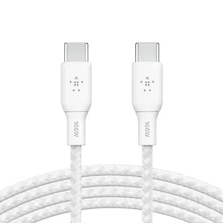 Belkin Kabel w oplocie USB-C do USB-C 100W 2m biały