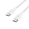 Belkin Kabel w oplocie USB-C do USB-C 100W 2m biały