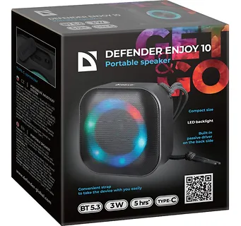 Defender Głośnik Bluetooth ENJOY 10 3W Czarny